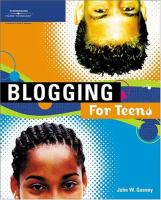 Book Jacket for: Blogging for teens