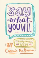 Say What You Will, by Cammie McGovern