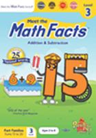 Book Jacket for: Meet the math facts. Level 3 Addition & subtraction