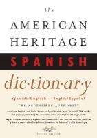 Book Jacket for: The American Heritage Spanish dictionary : Spanish/English, inglés/español.