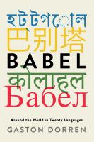 Book Jacket for: Babel : around the world in twenty languages